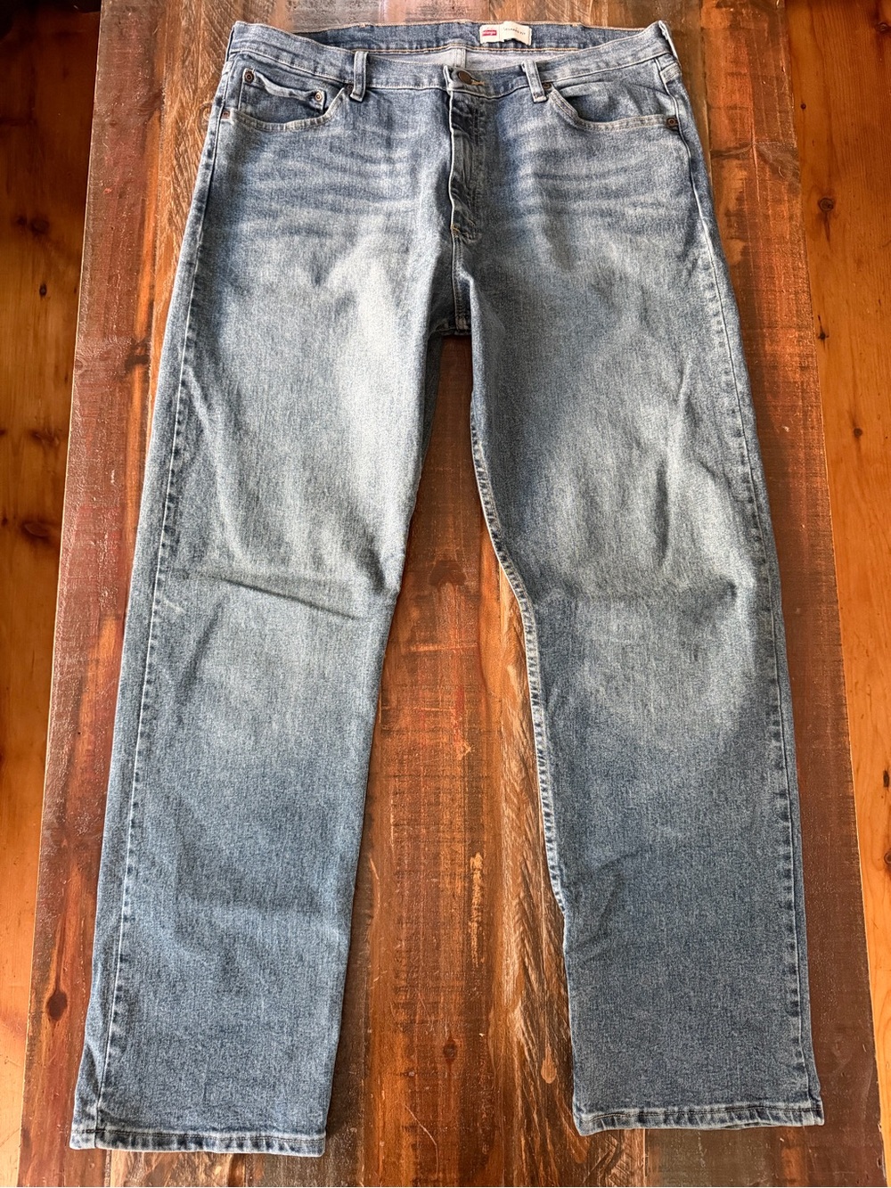 Wrangler Men’s 38 X 32 Relaxed Fit Straight Leg Blue Denim Jeans | SKU 0327